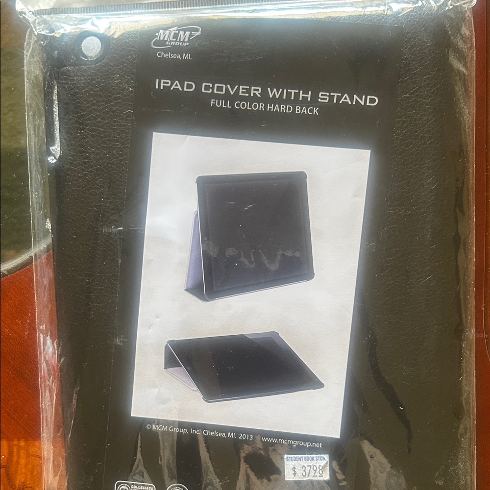 MCM Black iPad Cover with Stand New in plastic